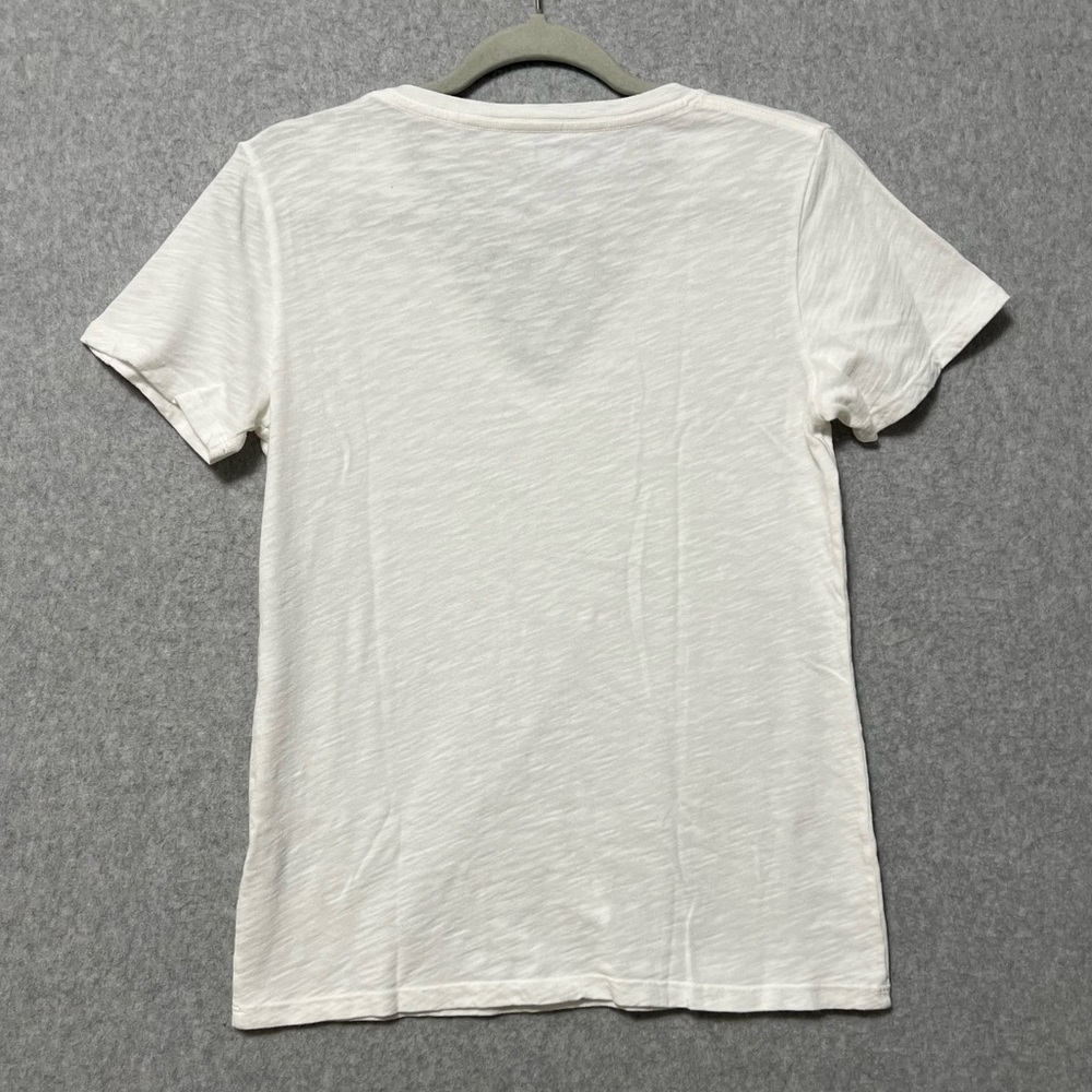 American Giant Womens Premium Slub V-neck Tee Size Small White Short Sleeve - Picture 6 of 9